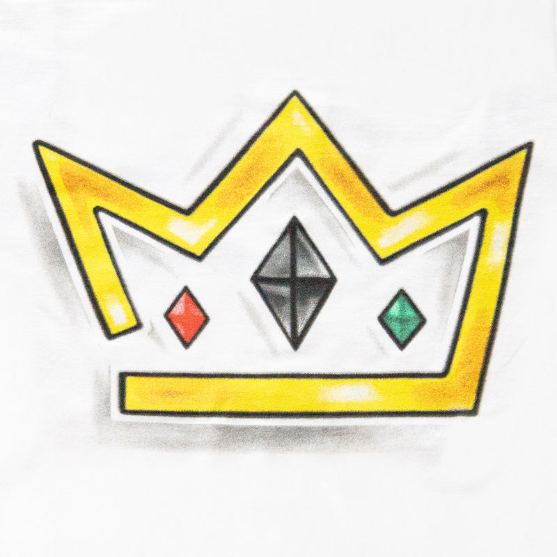 Royal Jewels airbrush tee white