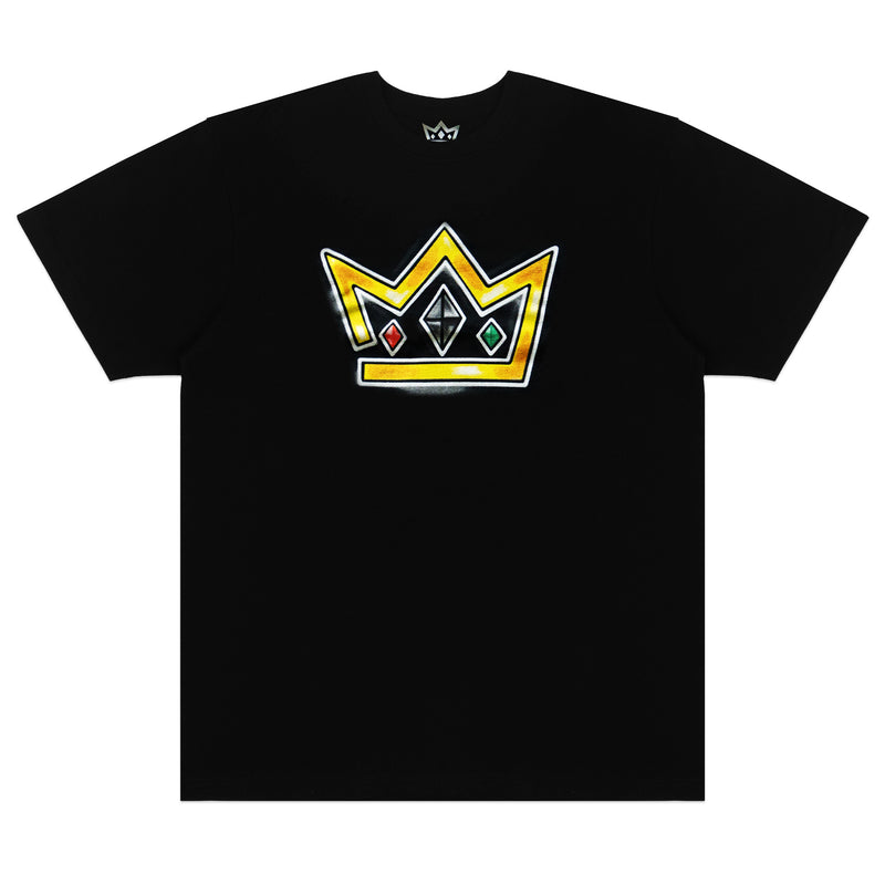 Royal Jewels airbrush tee black