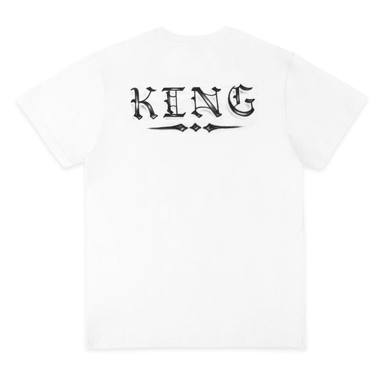 Royal Jewels airbrush tee white